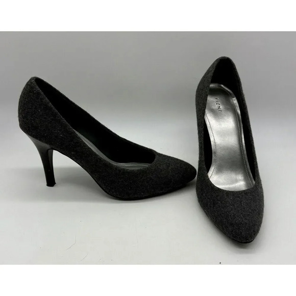 Fioni Heels Dark Gray Fabric Stiletto Women’s‎ Size 9 Sexy 71572-19 See Notes - Picture 5 of 11